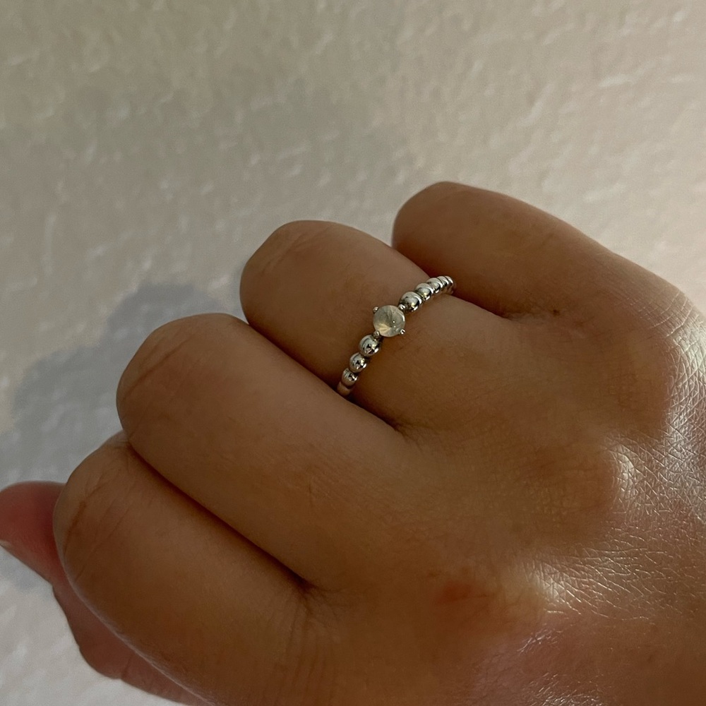 Pandora Silver Beaded Ring